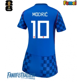 Croația Luka Modric #10 Echipament de Fotbal Replică Mondial 2026 Femei Deplasare